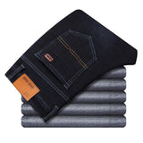 Winter Jeans Mens Fleece Pants Trousers