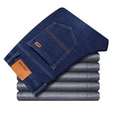 Winter Jeans Mens Fleece Pants Trousers
