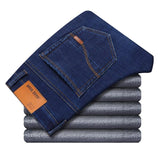 Winter Jeans Mens Fleece Pants Trousers